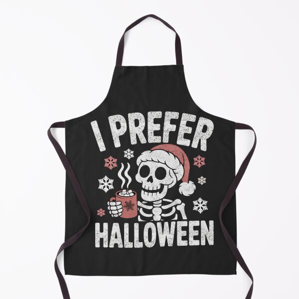 Item preview, I Prefer Halloween Spooky Christmas Skeleton designed and sold by FreshVibe Prints.