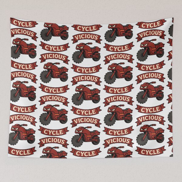 Item preview, Vicious Cycle Angry Sawblade Motorcycle Cartoon Design designed and sold by TeeTimeTreasure.