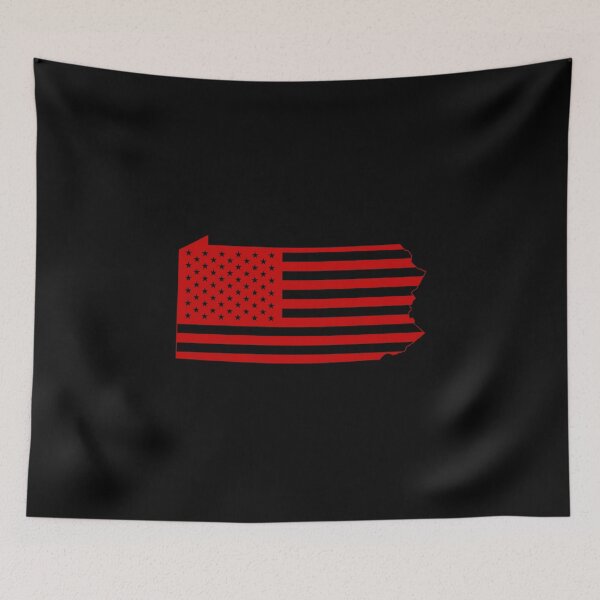 Item preview, Pennsylvania USA Flag Silhouette – Stars and Stripes State Outline designed and sold by Paper Drip.