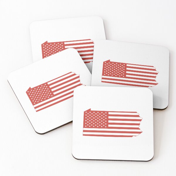 Item preview, Pennsylvania USA Flag Silhouette – Stars and Stripes State Outline designed and sold by Paper Drip.