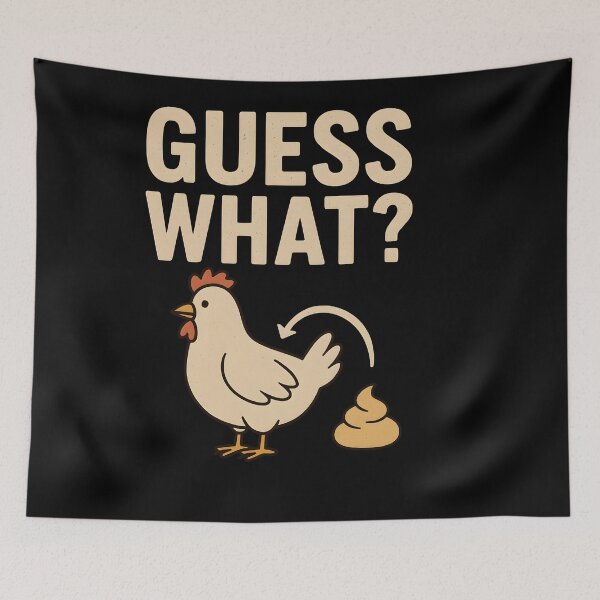 Item preview, Guess What Chicken Butt – Funny Humor Design designed and sold by Punnyverse.