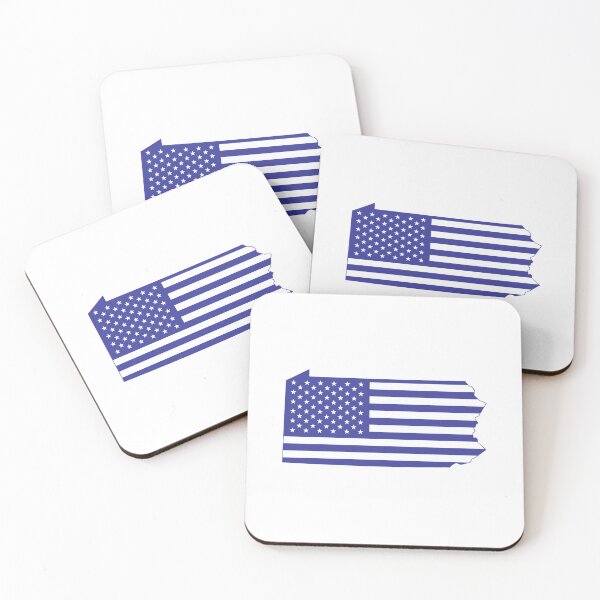 Item preview, Pennsylvania USA Flag Silhouette – Stars and Stripes State Outline designed and sold by Paper Drip.