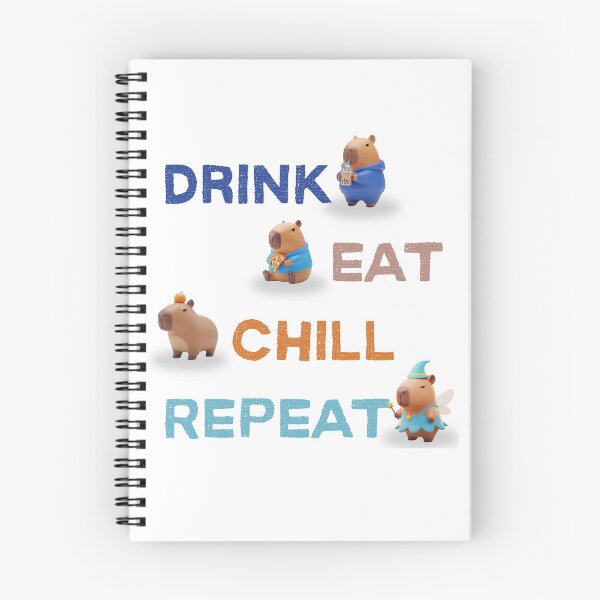 Item preview, Drink Eat Chill Repeat with Capybara designed and sold by TrisselShop.