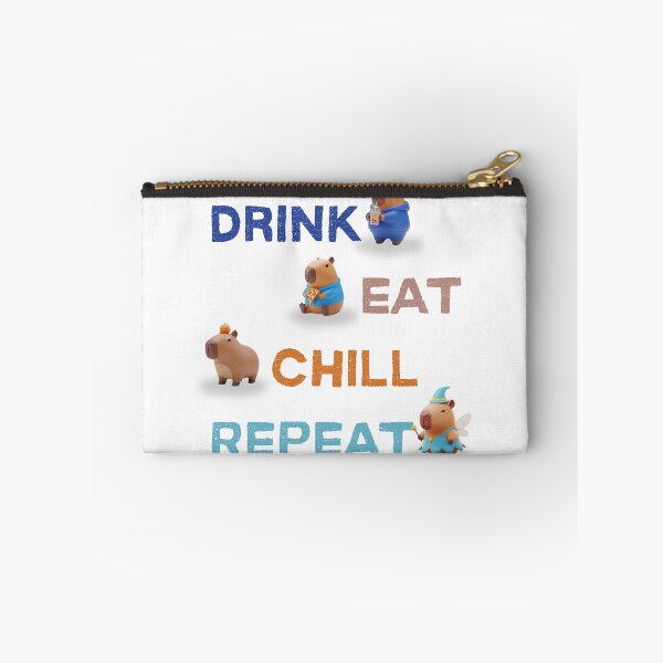 Item preview, Drink Eat Chill Repeat with Capybara designed and sold by TrisselShop.