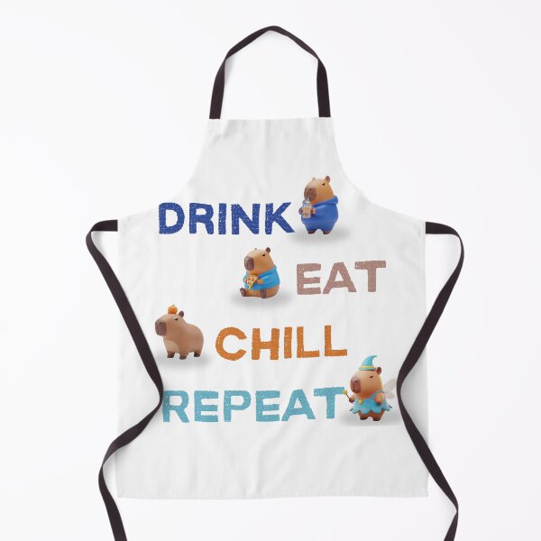 Item preview, Drink Eat Chill Repeat with Capybara designed and sold by TrisselShop.