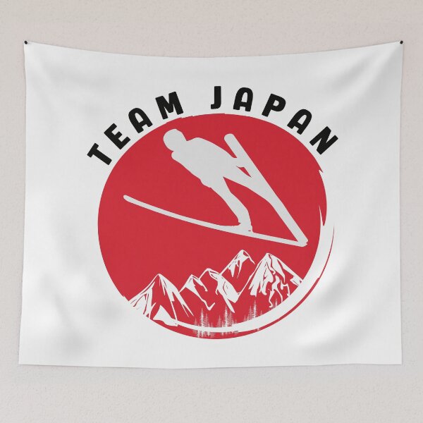 Item preview, Ski Jumping Team Japan designed and sold by Anniko Art Studio.