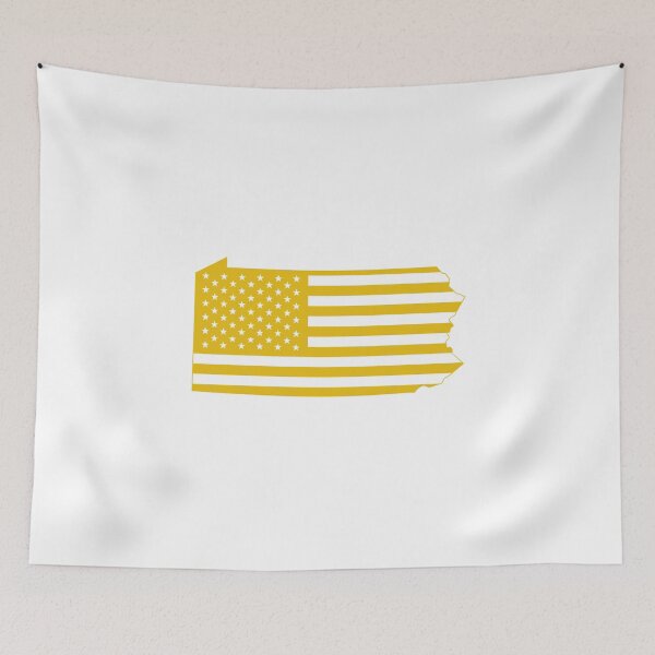 Item preview, Pennsylvania USA Flag Silhouette – Stars and Stripes State Outline designed and sold by Paper Drip.