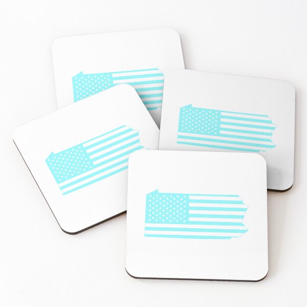 Item preview, Pennsylvania USA Flag Silhouette – Stars and Stripes State Outline designed and sold by Paper Drip.