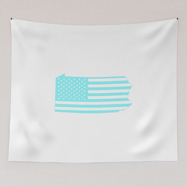 Item preview, Pennsylvania USA Flag Silhouette – Stars and Stripes State Outline designed and sold by Paper Drip.