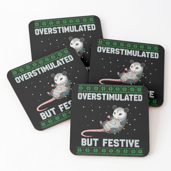 Item preview, Funny Christmas Opossum - Overstimulated But Festive designed and sold by ZBIFBOUETLA.