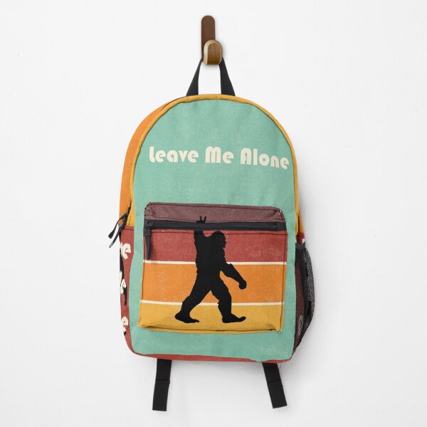 Item preview, Leave Me Alone Bigfoot Backpack designed and sold by ArtOfLoveBots.
