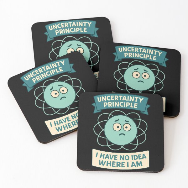 Item preview, Uncertainty Principle Confused Particle Cartoon Design designed and sold by TeeTimeTreasure.