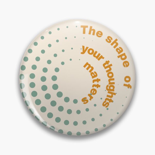 Item preview, The Shape of Your Thoughts Matters – Retro Spiral Quote (Orange & Sage on Cream) designed and sold by Panoramax.