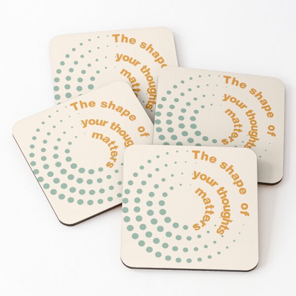 Item preview, The Shape of Your Thoughts Matters – Retro Spiral Quote (Orange & Sage on Cream) designed and sold by Panoramax.