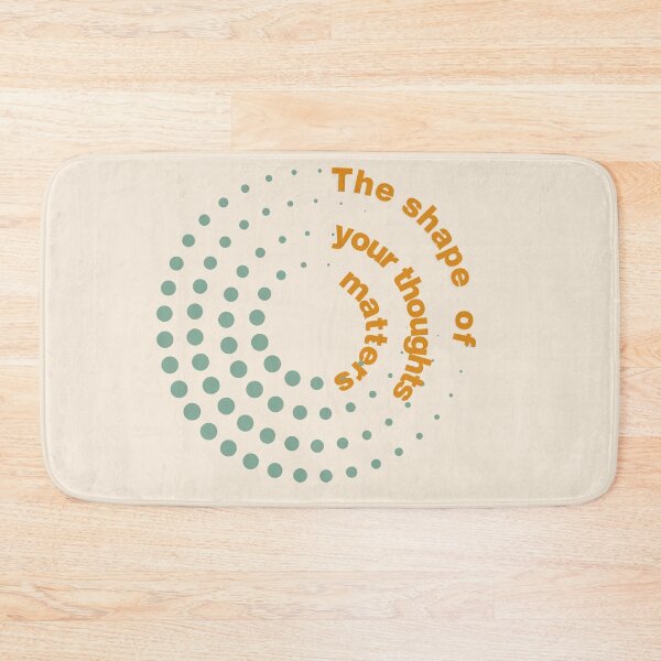 Item preview, The Shape of Your Thoughts Matters – Retro Spiral Quote (Orange & Sage on Cream) designed and sold by Panoramax.