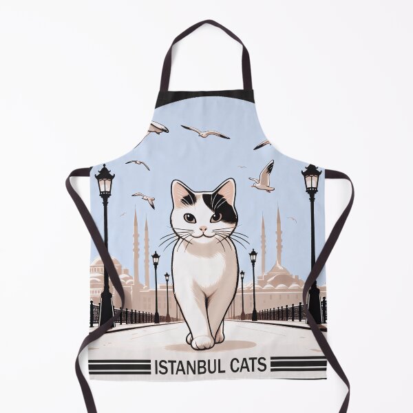 Item preview, Istanbul Cats – Cute Cat Walking on Galata Bridge Illustration designed and sold by Ascend777.