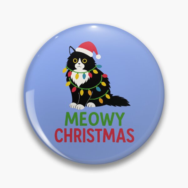 Item preview, Black Cat Christmas Lights Santa Hat Funny Kitten Meowy Holiday designed and sold by Pawrizzma POD.