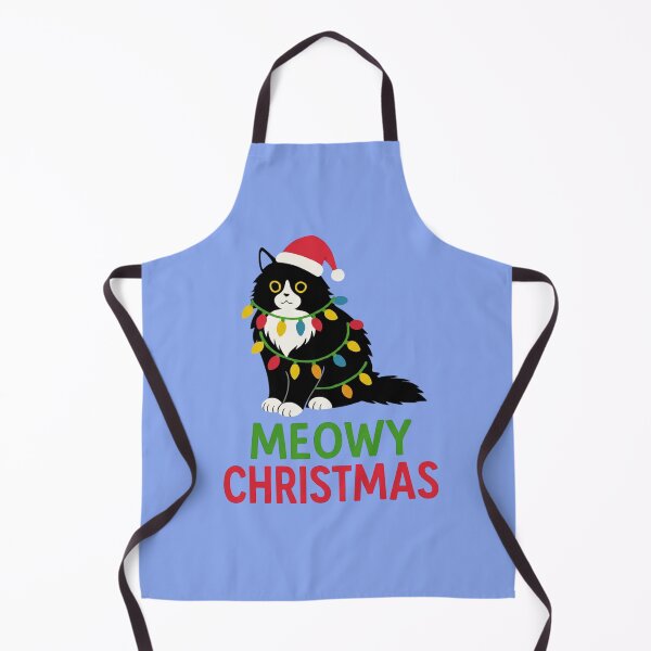 Item preview, Black Cat Christmas Lights Santa Hat Funny Kitten Meowy Holiday designed and sold by Pawrizzma POD.