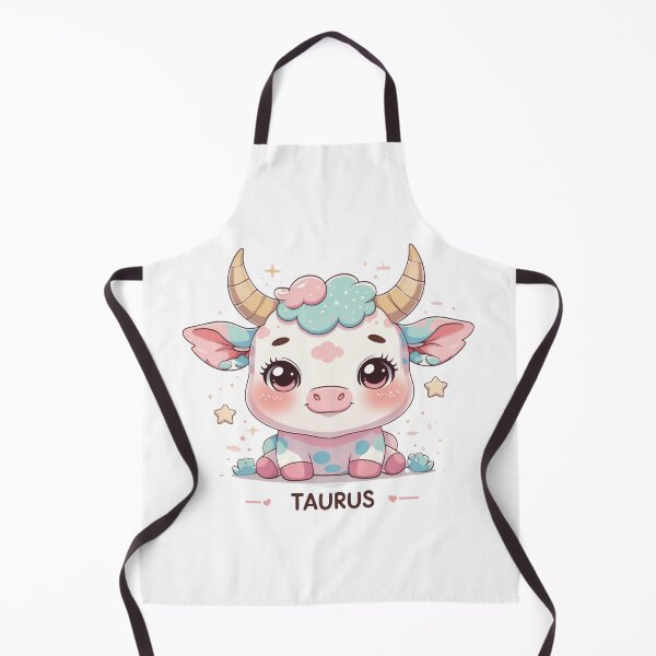Item preview, Kawaii Taurus Cow Cute Zodiac Sign Illustration designed and sold by LaurannaDesign.