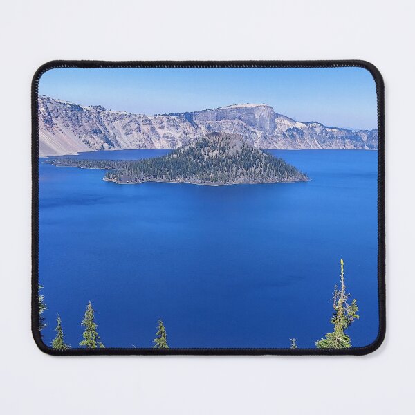 Item preview, Wizard Island at Crater Lake – Majestic Oregon Landscape Photography designed and sold by tracerammo1.