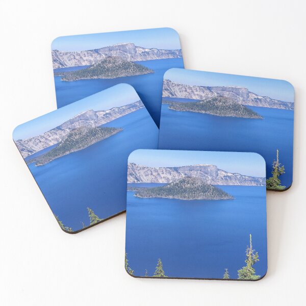 Item preview, Wizard Island at Crater Lake – Majestic Oregon Landscape Photography designed and sold by tracerammo1.