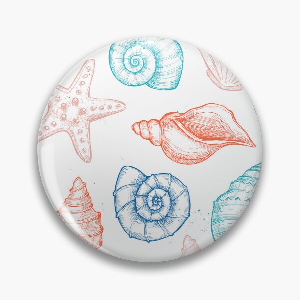 Item preview, Nautical Summer Seashells, Seashells Watercolor designed and sold by newburyboutique.
