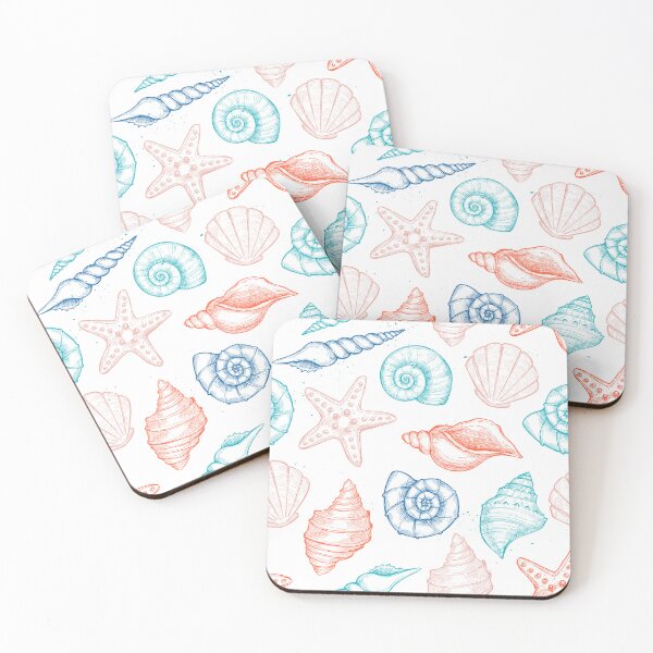 Item preview, Nautical Summer Seashells, Seashells Watercolor designed and sold by newburyboutique.
