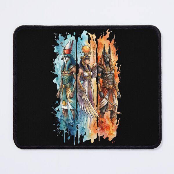 Item preview, Egyptian Gods Trio – Horus, Isis & Anubis | Watercolor Mythology Art designed and sold by Ahmed-G-Designs.