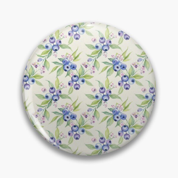 Item preview, Watercolor Blueberry Fruit and Blueberry Flowers  designed and sold by silviaol.