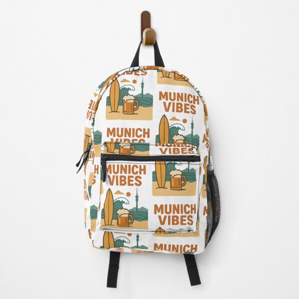 Item preview, MUNICH VIBES: Surfboard, beer mug, wave, Olympic Tower - Greetings from Munich! designed and sold by darky72.