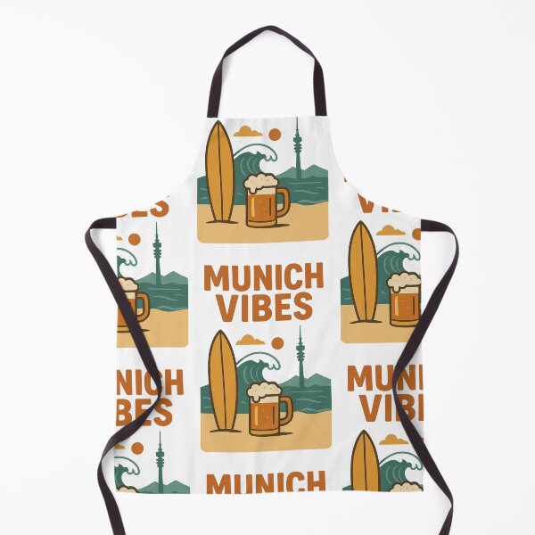 Item preview, MUNICH VIBES: Surfboard, beer mug, wave, Olympic Tower - Greetings from Munich! designed and sold by darky72.