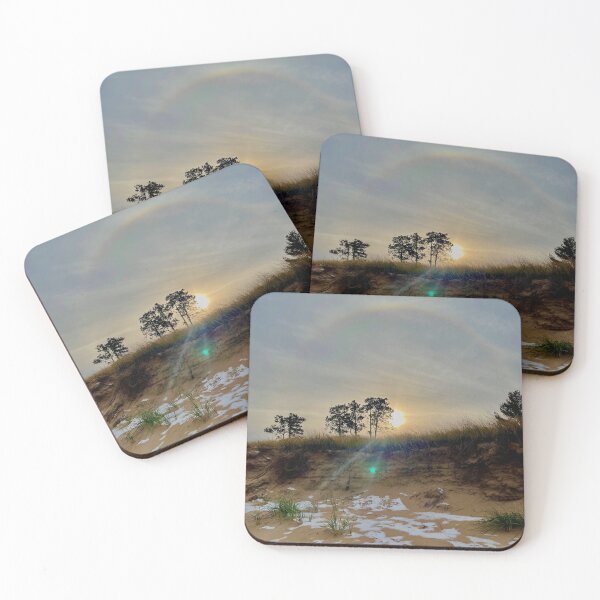 Item preview, Winter scene  —  Lake Superior Shore – Winter Sun Over Dunes designed and sold by aadventures.