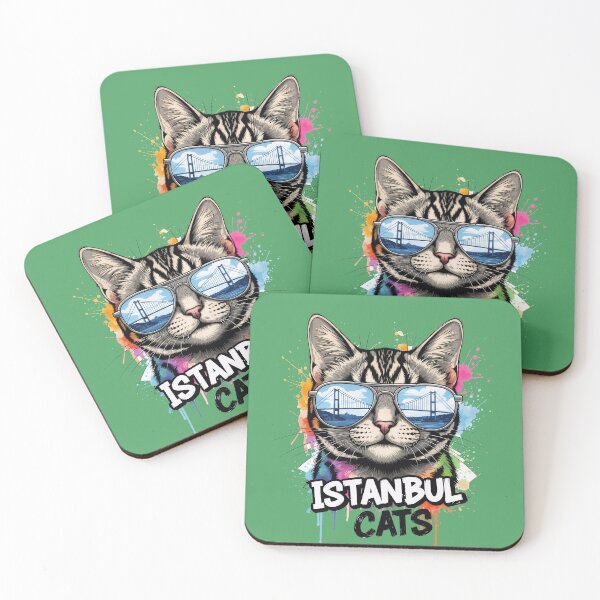 Item preview, Istanbul Cats – Cool Cat With Sunglasses and Bosphorus Bridge Art designed and sold by Ascend777.