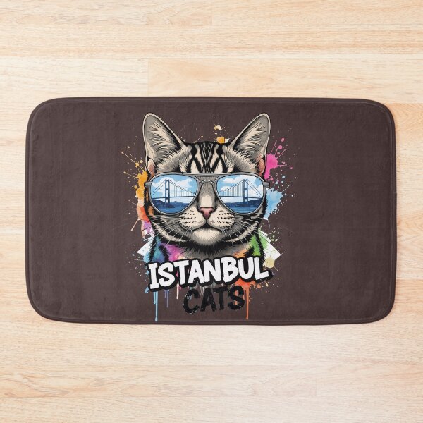 Item preview, Istanbul Cats – Cool Cat With Sunglasses and Bosphorus Bridge Art designed and sold by Ascend777.