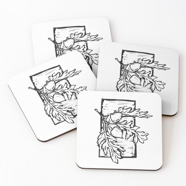 Item preview, Woodcut Oak Leaves designed and sold by VojtechB.