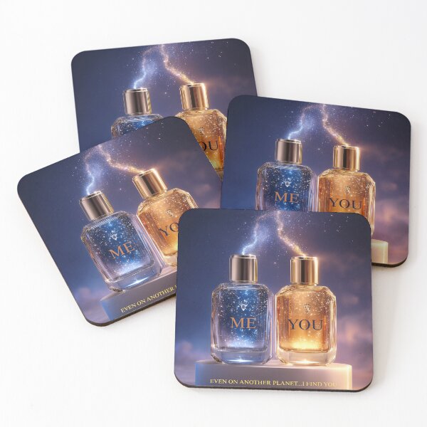 Item preview, "Even On Another Planet… I Find You” | Cosmic Love Perfume Bottles Art designed and sold by VisionaryVeils.