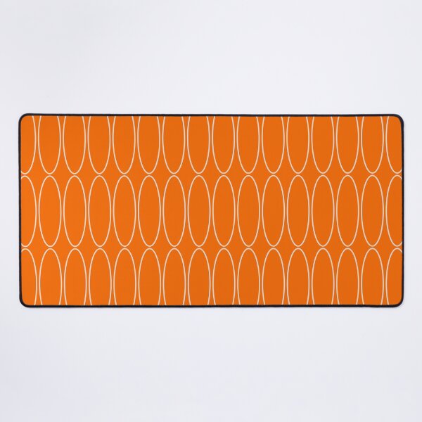 Item preview, Mid Century Modern Geometric Ovalia Pattern in Retro 70s Orange and Cream designed and sold by kierkegaard.