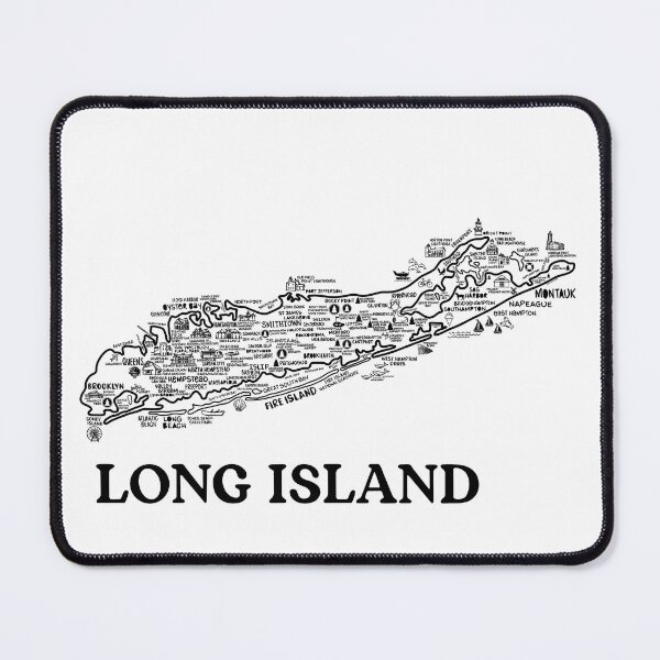Item preview, Long Island New York Map designed and sold by fiberandgloss.