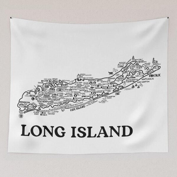 Item preview, Long Island New York Map  designed and sold by fiberandgloss.