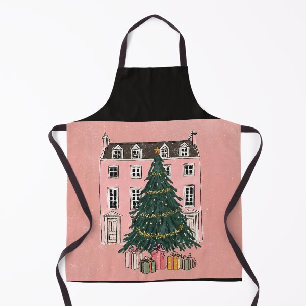 Item preview, Festive Glow at the Townhouse- A Christmas Tree Adorned with Gifts and Holiday Charm designed and sold by OlfactoART Studio.
