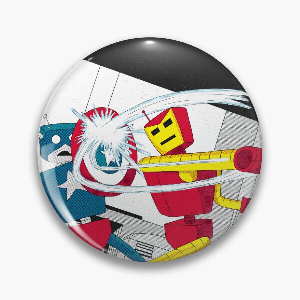 Item preview, Iron Bot vs Captain Starbot designed and sold by ArtOfLoveBots.