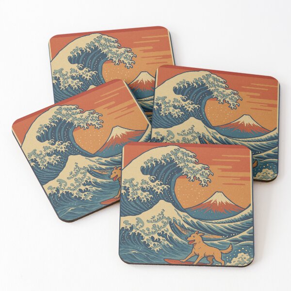Item preview, Surf’s Up Dog – Retro Wave Art designed and sold by Boonesmood.