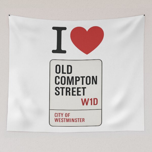 Item preview, Old Compton Street, Soho,  Gay designed and sold by JETSETPRIDE.