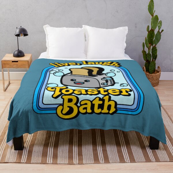 Item preview, Live, laugh, toaster bath - blue background  designed and sold by HarrisonDesign.