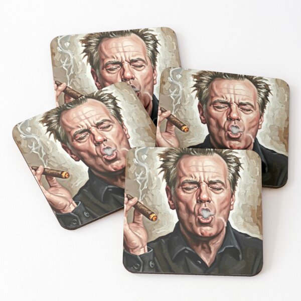 Item preview, Jack Nicholson - Grinning Cigar Smoke Portrait designed and sold by Art's Diner.