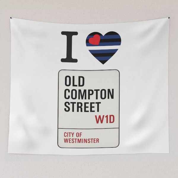 Item preview, Old Compton Street, Soho,  Gay designed and sold by JETSETPRIDE.