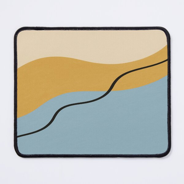 Item preview, Flow of Energy VI — Golden Soft Harmony (Minimalist Abstract Art in Warm Beige & Light Blue Tones) designed and sold by InspireVibeArt.