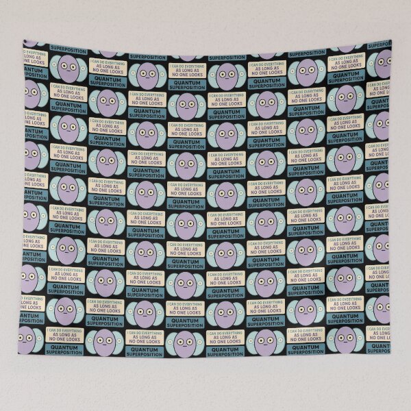 Item preview, Quantum Superposition Multistate Particle Cartoon Design designed and sold by TeeTimeTreasure.