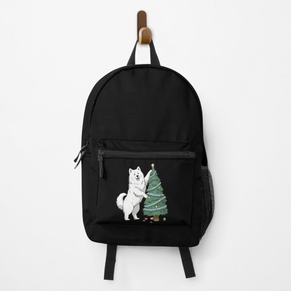 Item preview, A fluffy white Samoyed dog decorating a Christmas tree,American Eskimo Christmas Tree Classic T-Shirt designed and sold by PrintMod.