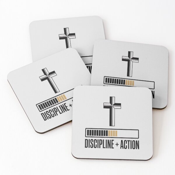 Item preview, Faith Discipline Action – Faith & Discipline Shirt for Men – Minimal Christian Design designed and sold by PFCustomization.